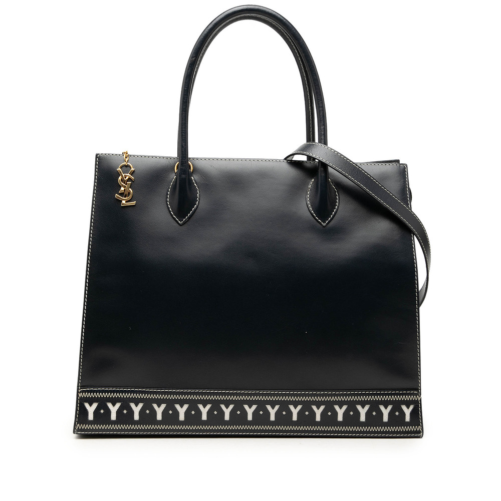 Pre-Loved Saint Laurent Calfskin Y Cut Out Tote